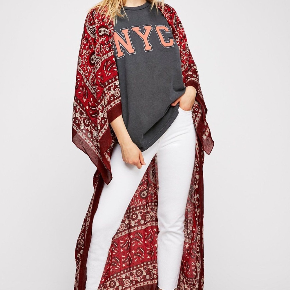 FREE PEOPLE ‘Eternal Flame’ Maxi Kimono
